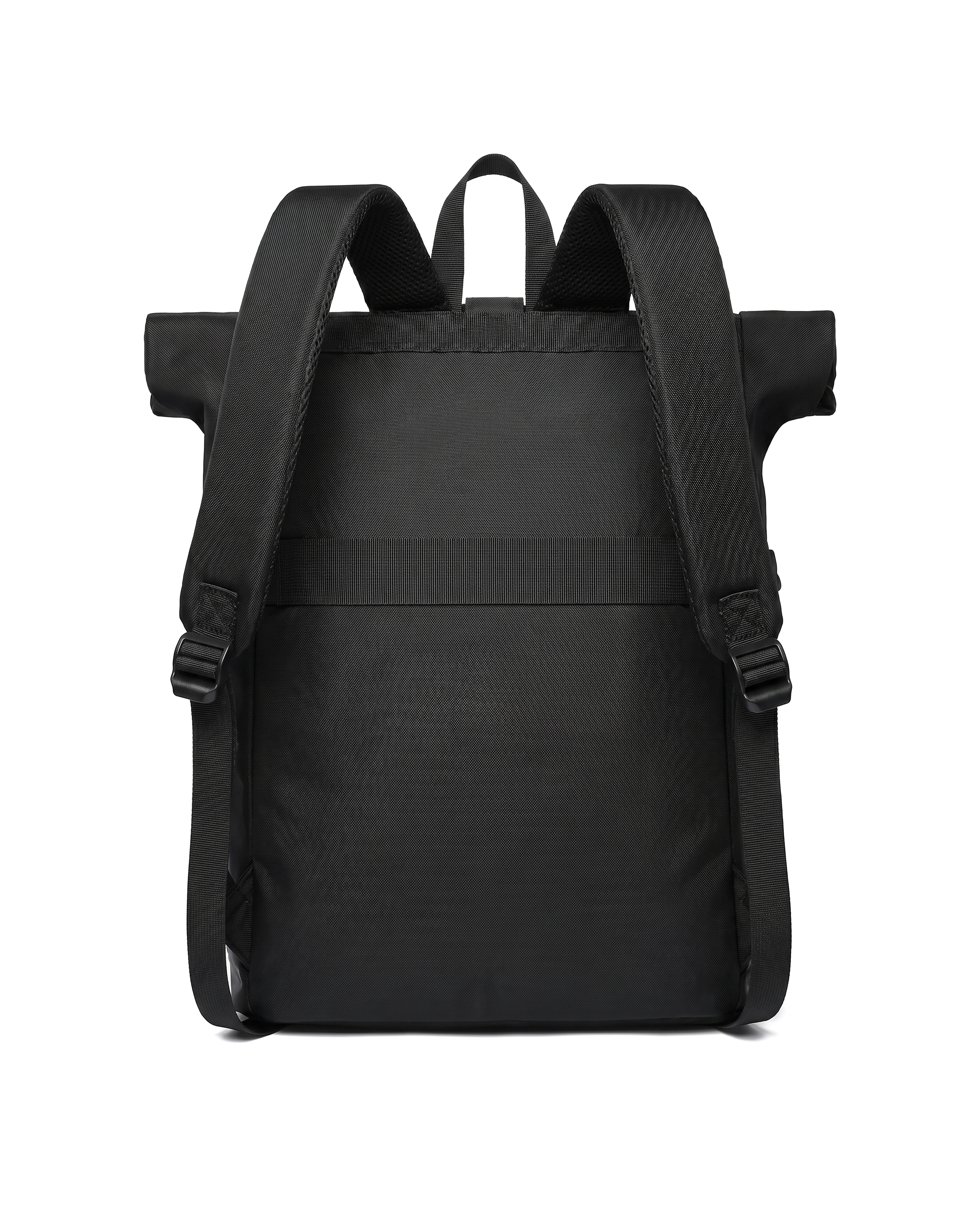 "Daily" Rolltop Rucksack in Schwarz