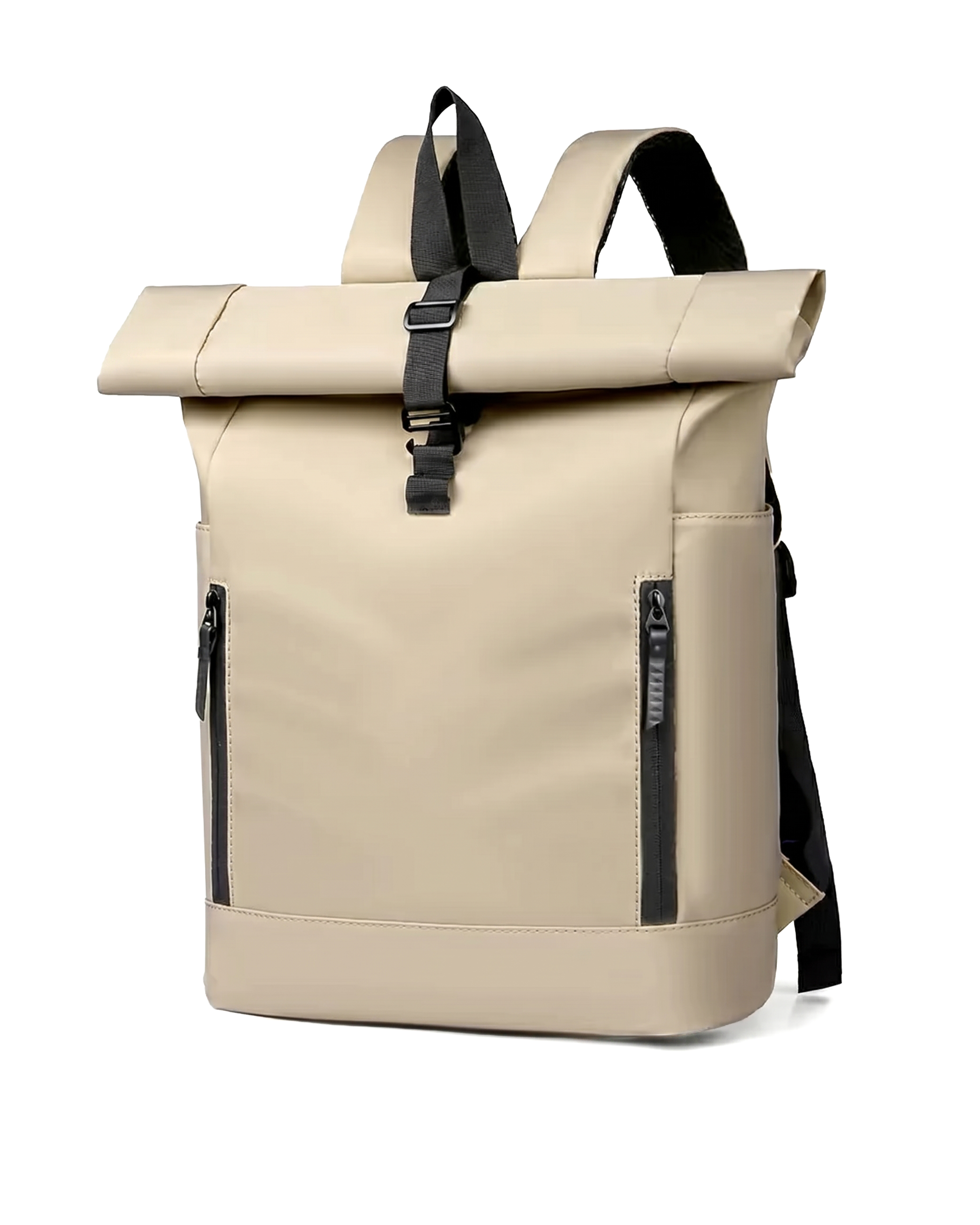 "Daily" Rolltop Rucksack in Beige