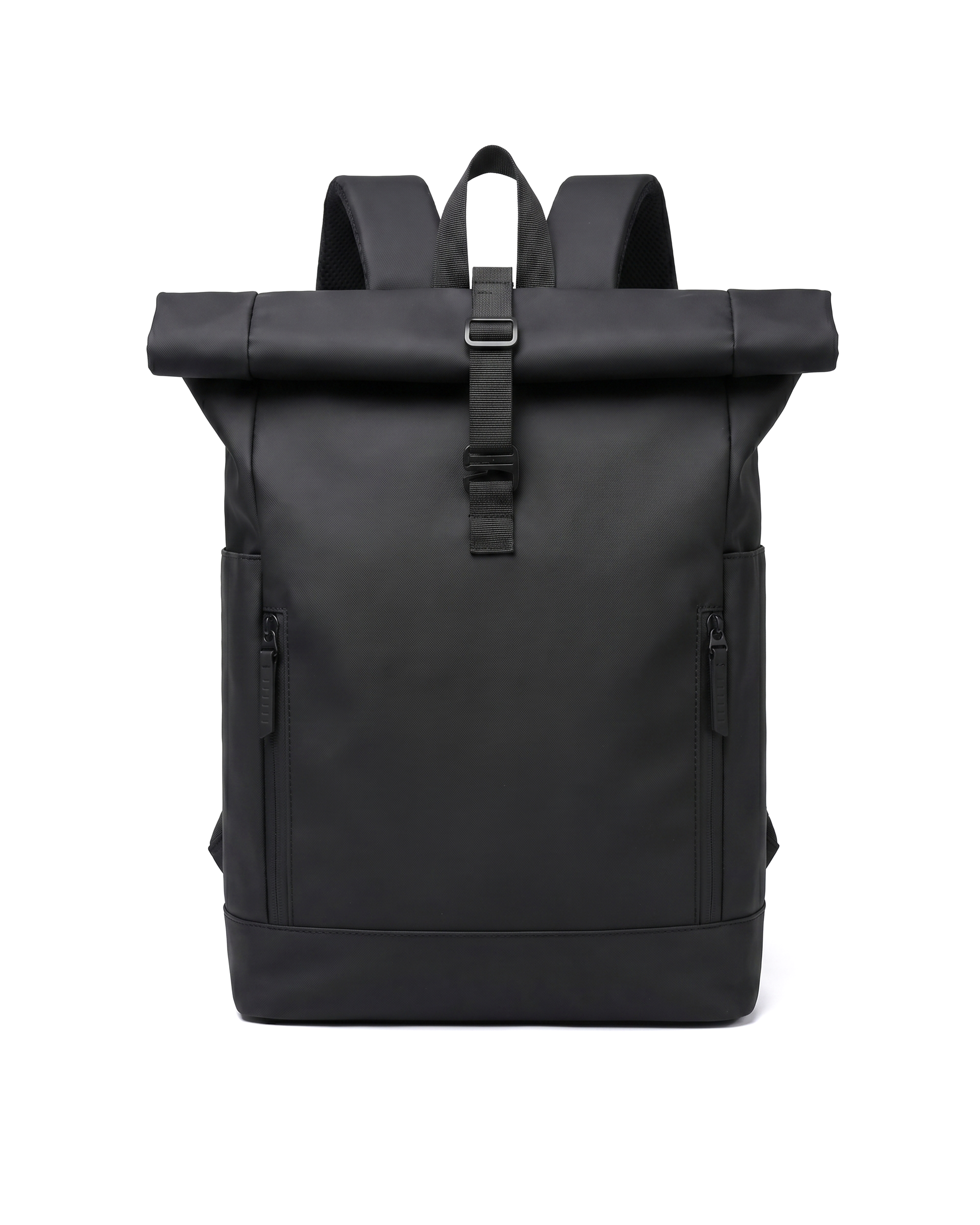 "Daily" Rolltop Rucksack in Schwarz